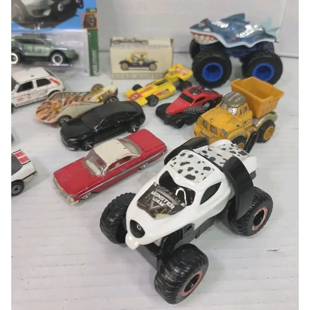 20 Pc Toy Car Lot Monster Jam Hot Wheels Hess Majorette Sonic Flashers Zylmex